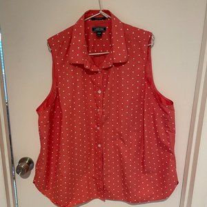 Lands' End Sleeveless Supima No Iron Shirt